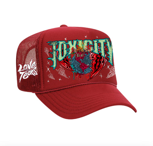 TOXICITY - LOVE AND TEARS TRUCKER TOX-2-900-LOVETEARS-RED