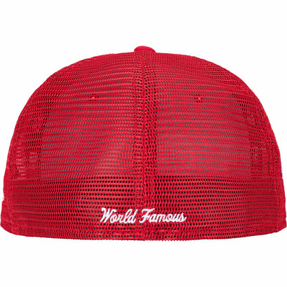 SUPREME BOX LOGO MESH BACK NEW ERA HAT RED