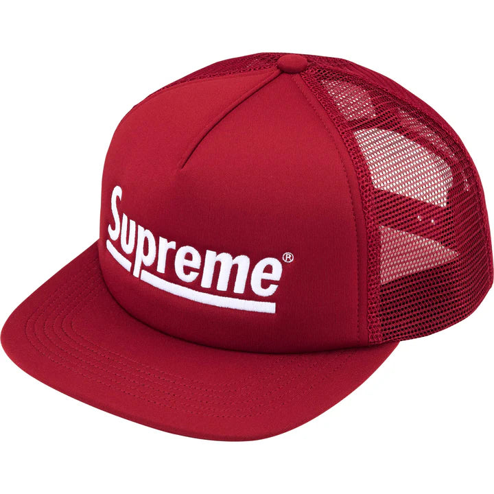 SUPREME UNDERLINE MESH BACK 5-PANEL SNAPBACK- CARDINAL