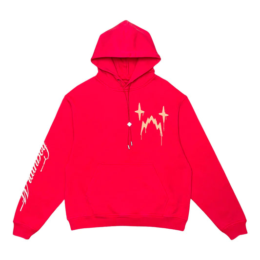 WRATHBOY GHOST LOGO HOODIE WB03-031 RED