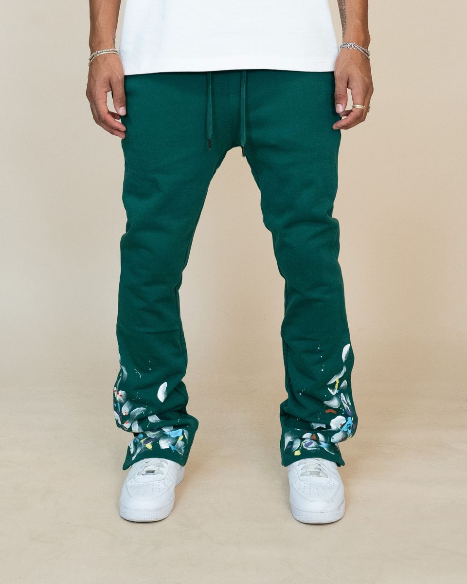 EPTM PAINT SNAP FLARED PANTS EP11711-GREEN