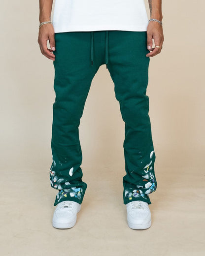 EPTM PAINT SNAP FLARED PANTS EP11711-GREEN