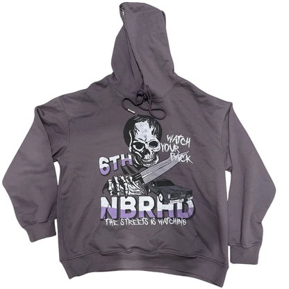 6TH NBRHD NIGHTMARE PULLOVER GREY 6TH-F1201-GREY