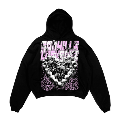 LOST HILLS  LHSBHOODY006-BLACK