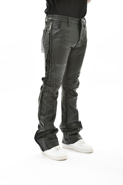 VICIOUS DENIM PANT WITH ZIPPER TRIM VC400-BLK