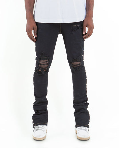 GOLDEN DENIM THE SKINNY STACKED-BILLY STUDDED DENIM GDFLQ124-02