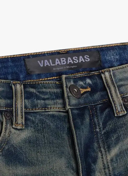 VALABASAS "MR. FLEX"DARK VINTAGE 4 WAY STRETCH SKINNY JEAN (VLBS-VJ1-002)-DARK VINTAGE