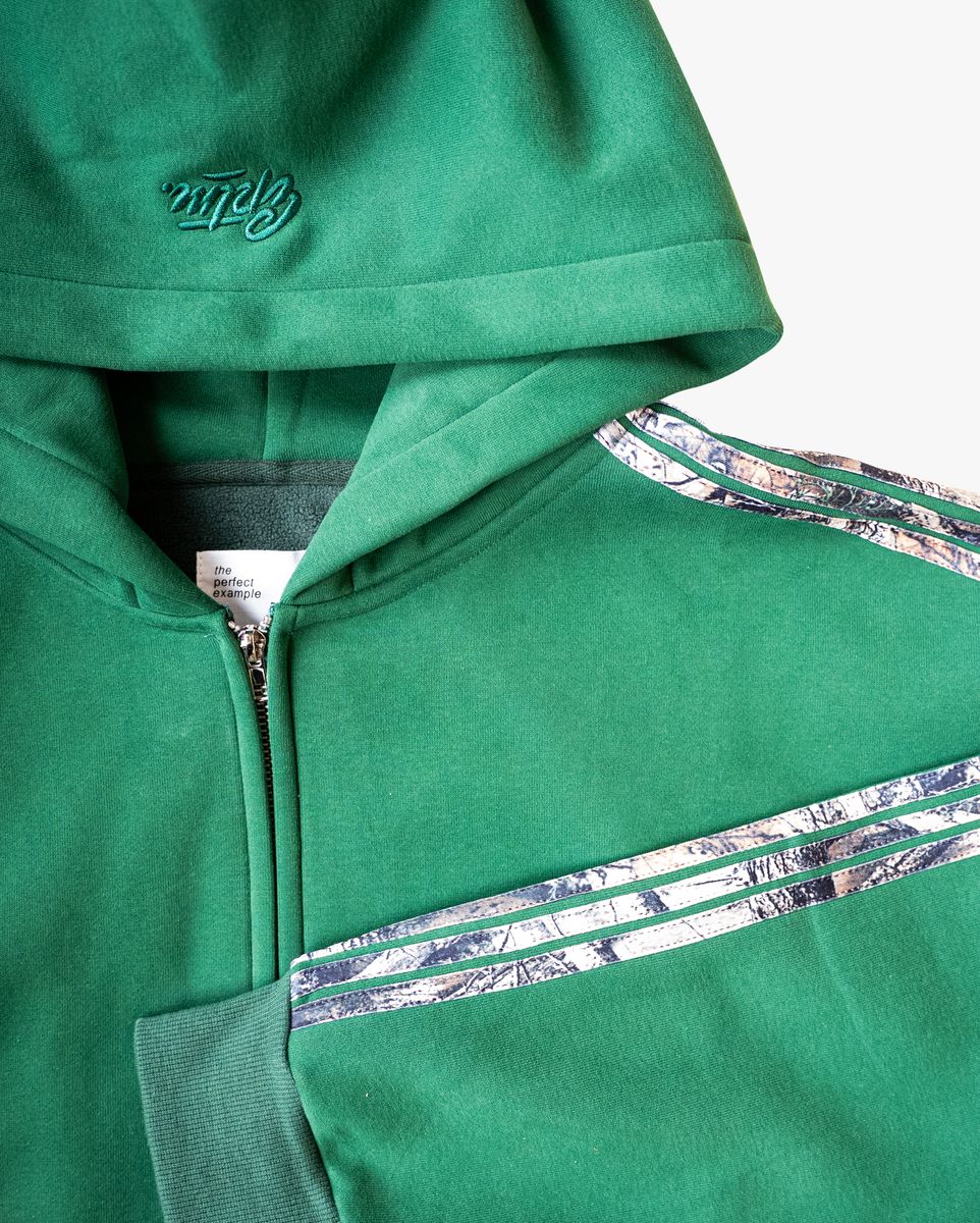 EPTM REAL CAMO STRIPED ZIP UP HOODIE (EP11660)-HUNTER GREEN