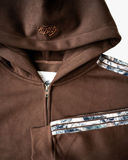 EPTM REAL CAMO STRIPED ZIP UP HOODIE (EP11659)-BROWN