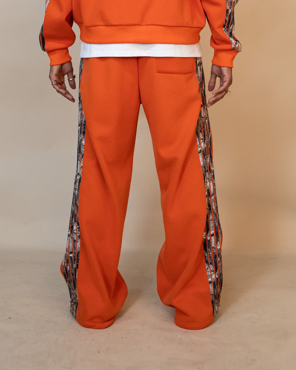 EPTM REAL CAMO STRIPED BAGGY PANTS (EP11665)-ORANGE