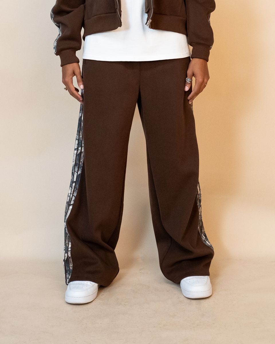 EPTM REAL CAMO STRIPED BAGGY PANTS (EP11663)-BROWN