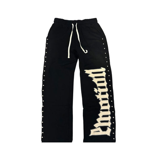 MIXED EMOTION BLACK 'Crown' Sweatpant (Crown-BLACK-Sweatpant)