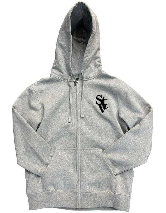 SI TU VEUX 'LOGO ZIP HOODIE' (TV0091) HEATHER GRAY