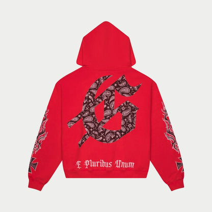 GOD SPEED 'HOLLYWOOD-INFERNO-HOODIE"-RED-WASH