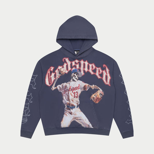 GOD SPEED 'STRIKE-I-HOODIE'-NAVY-WASH