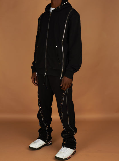 POLITICS -SWEATSUIT-RIVET-BLACK-715/725 BLACK