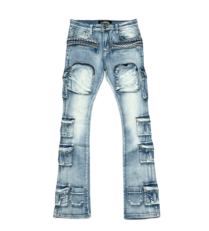 VICIOUS DENIM STACKED FIT  VC737-BLUE