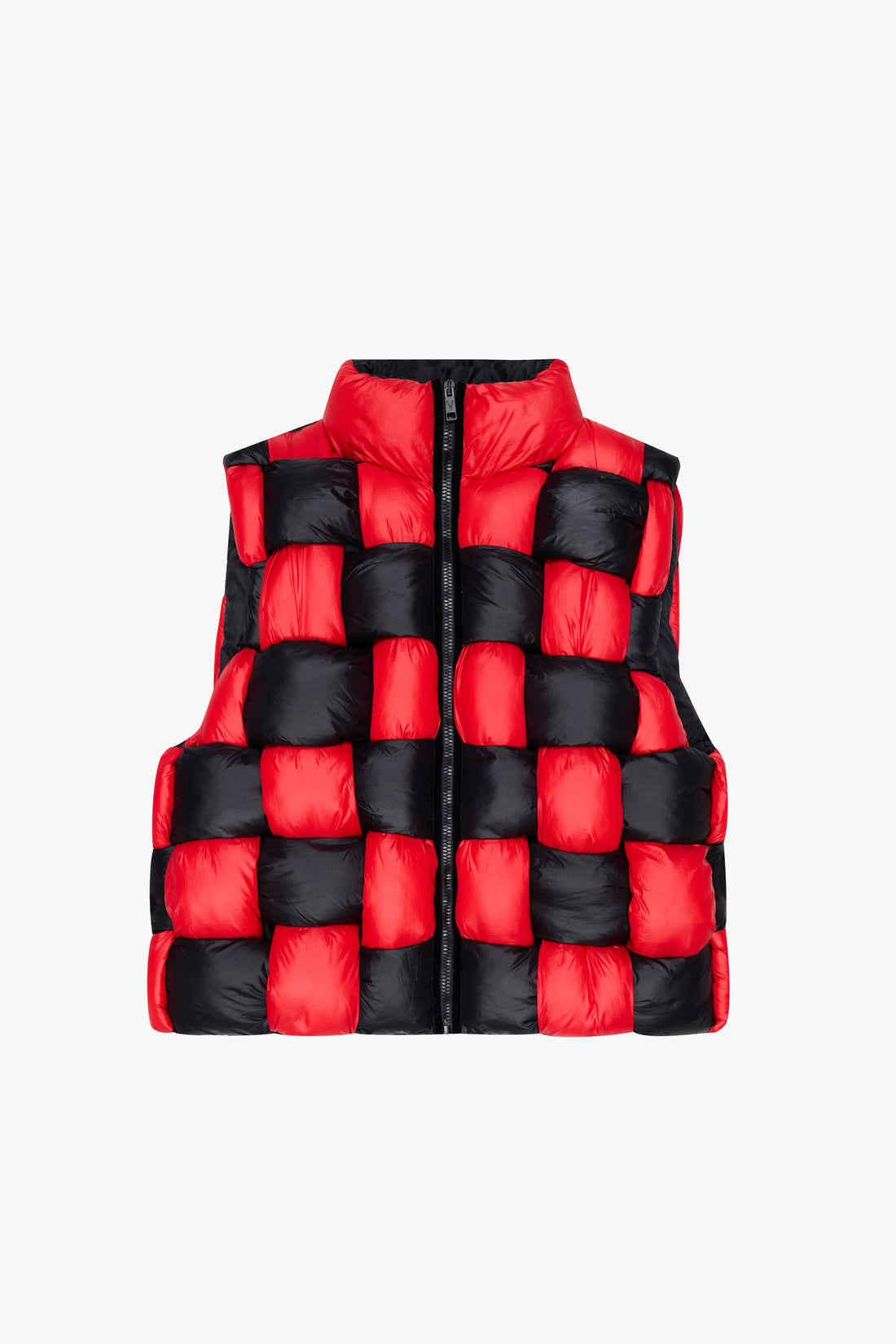 VALABASAS "MOZZIE" BLACK RED PUFFER VEST VLBS6006