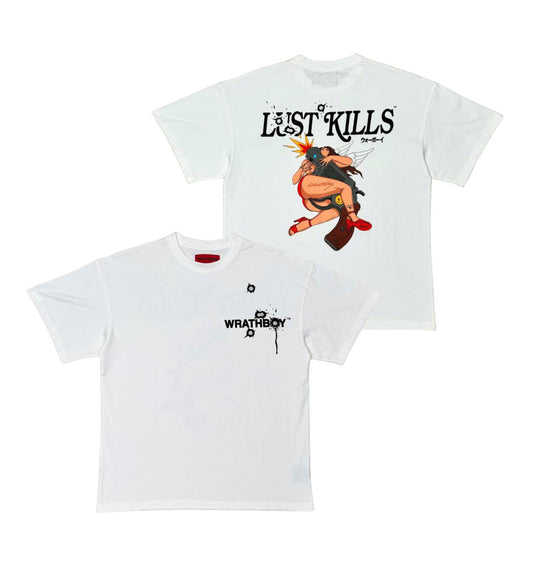 WRATHBOY LUST GUN  TEE WB04-097-WHITE