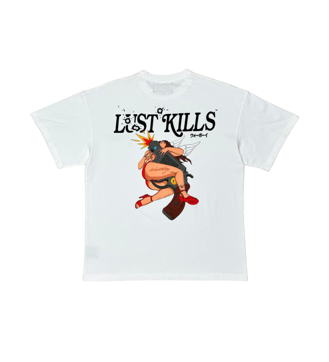 WRATHBOY LUST GUN  TEE WB04-097-WHITE