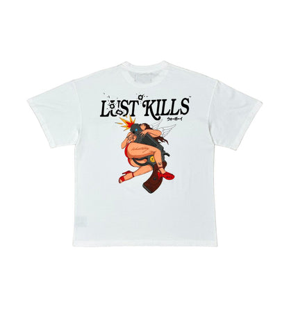 WRATHBOY LUST GUN  TEE WB04-097-WHITE