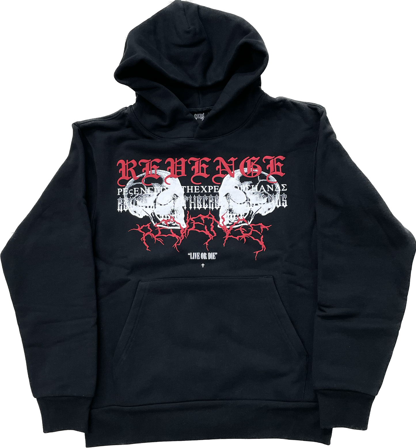 REVENGE STAPLE HOODIE BLACK