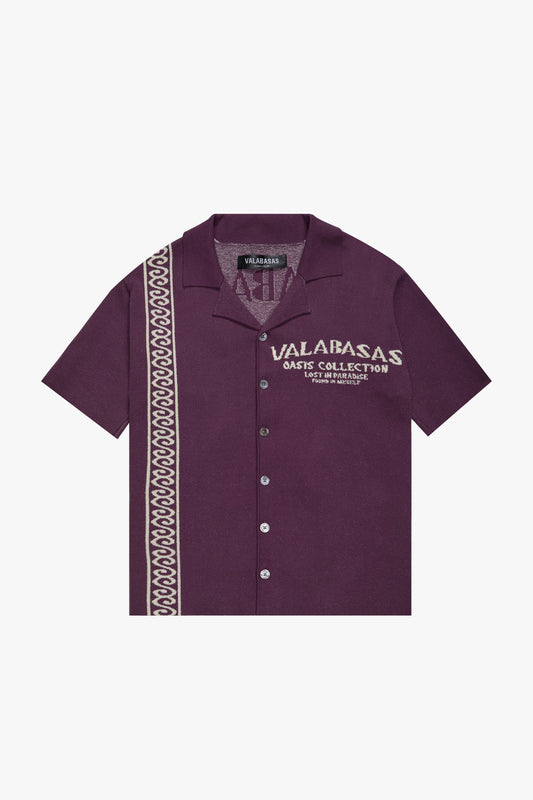 LOS PALMAS" PURPLE BUTTON-DOWN