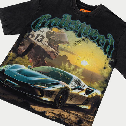 GOD SPEED Sunset Drift T-Shirt (Black wash)