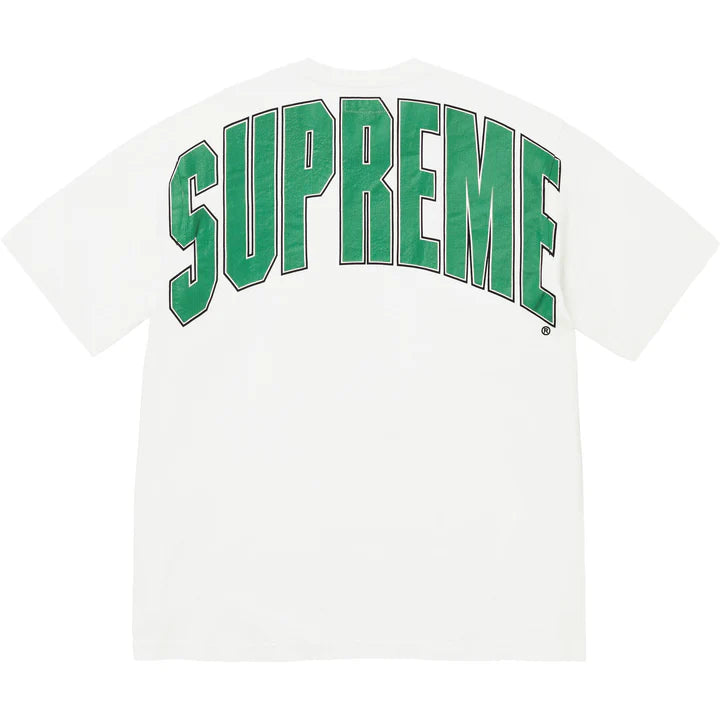 SUPREME CRACKED BACK ARC S/S TOP -WHITE