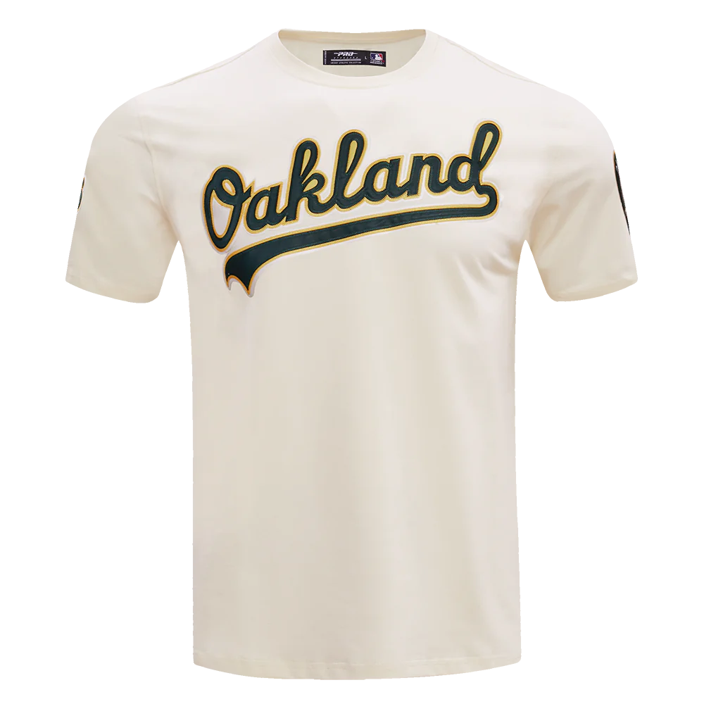 PRO STANDARD Oakland A's Tackle Twill Sj Tee (LOA136304)-EGGSHELL