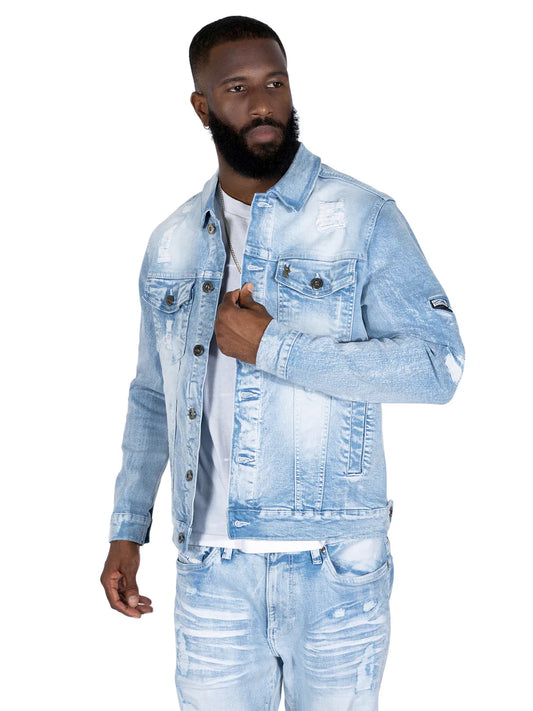 MAKOBI MORELI DENIM JACKET M1079- LIGHT WASH