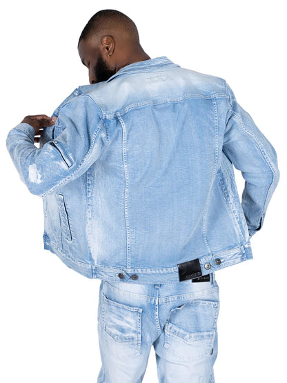 MAKOBI MORELI DENIM JACKET M1079- LIGHT WASH