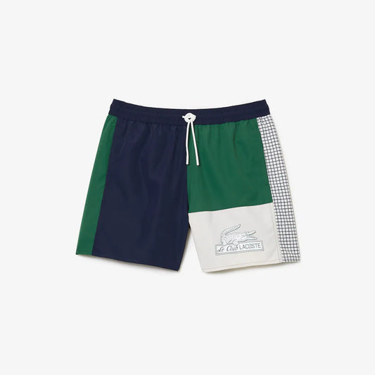 Men’s Recycled Polyester Colorblock Swim Trunks