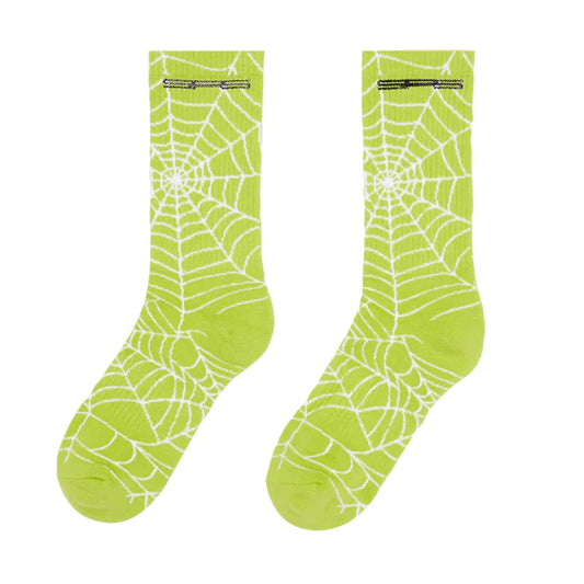 SP5DER AOP GREEN SOCK