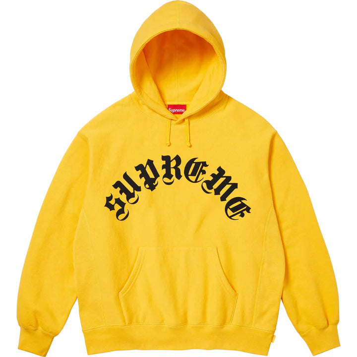 SUPREME PRINTED ARC HOODED SWEATSHIRT- YELLOW