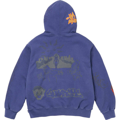 SUPREME * ANDRE THOMPSON SUNRISE  HOODED SWEATSHIRT 'NAVY'