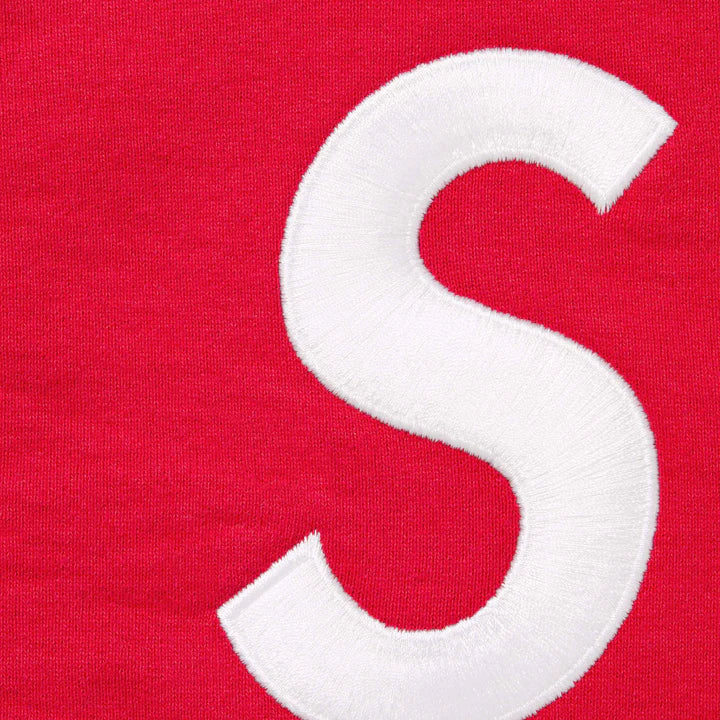 SUPREME S LOGO ZIP UP HOODED SWEATSHIRT 'RED'