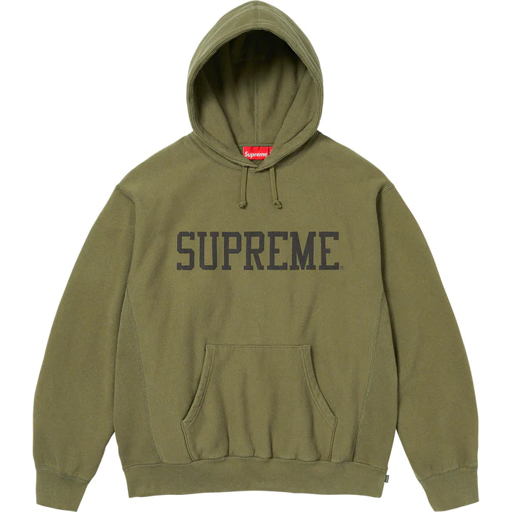 VARSITY HOODED SWEATSHIRT 'DARK OLIVE'