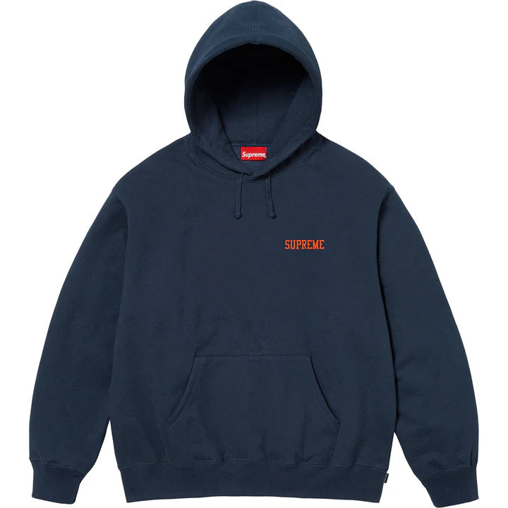 SUPREME ON GOD HOODED SWEATER - NAVY