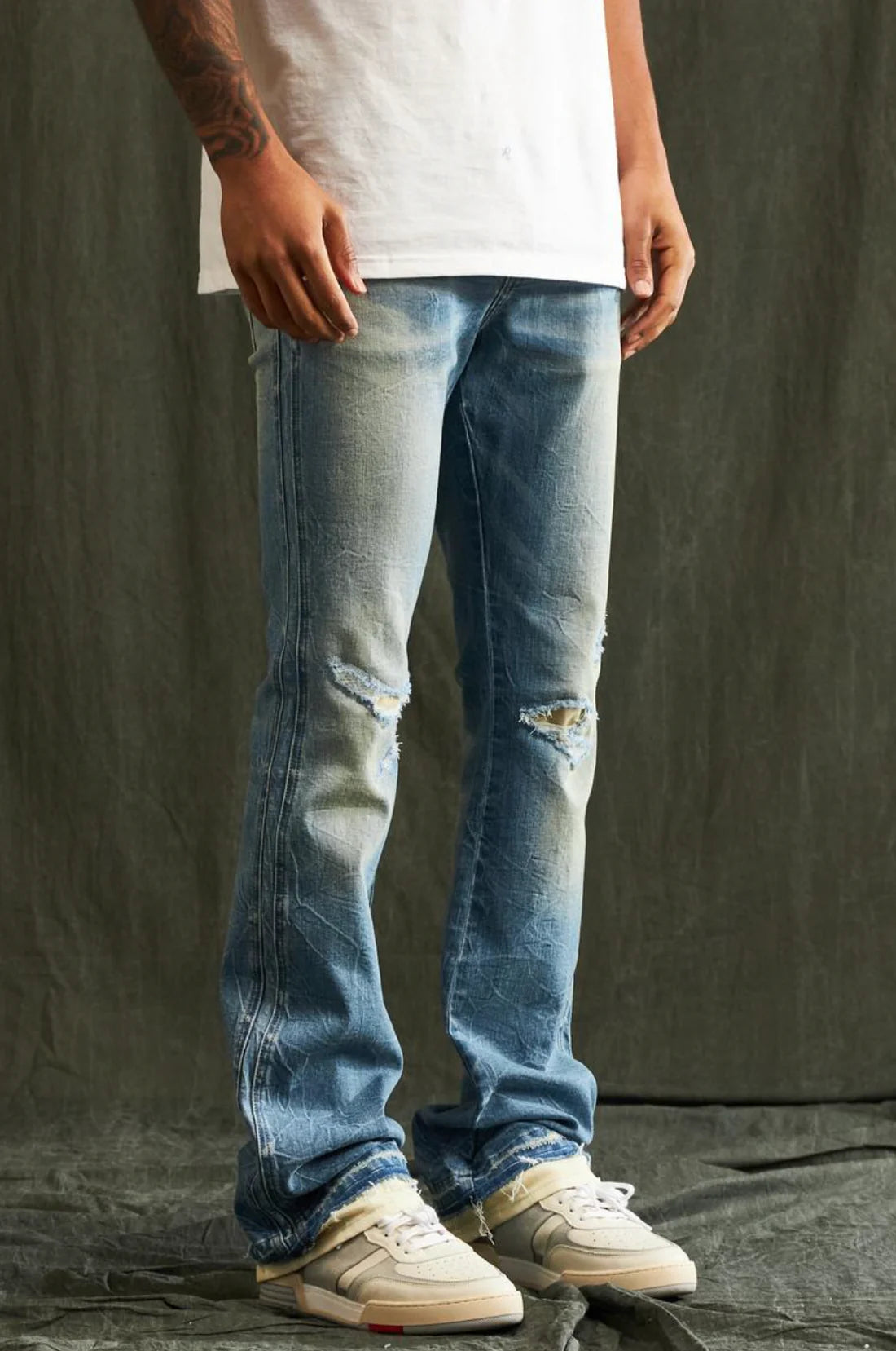 EMBELLISH GIBBARD FLARE JEANS ' LIGHT BLUE' 123-038