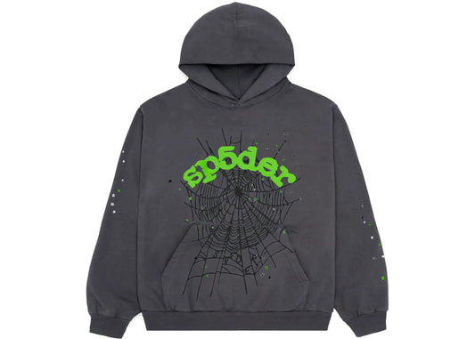 SP5DER WAIT WEB HOODIE  SLAT GREY