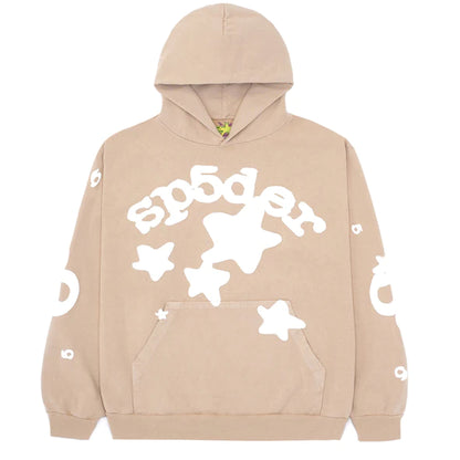 SP5DER WORLDWIDE BELUGA SAND HOODIE