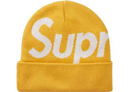 Supreme Big Logo Beanie 'Gold'