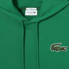 Lacoste Unisex Loose Fit Organic Cotton Hoodie 'GREEN' SH6404 51 CNQ