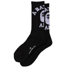 BAPE 'College Socks' Men's Black