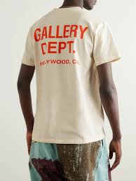 GALLERY DEPT. Logo-Print Cotton-Jersey T-Shirt-ECRU