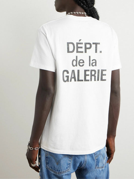 GALLERY DEPT. Logo-Print Cotton-Jersey T-Shirt-White