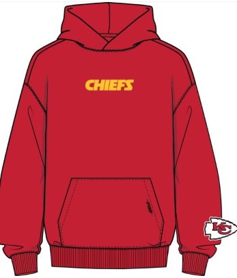 PRO STANDARD KC CHIEFS WINGSPAN M DROP SHOULDER FLC PO HOODIE (FKC5410485)-RED