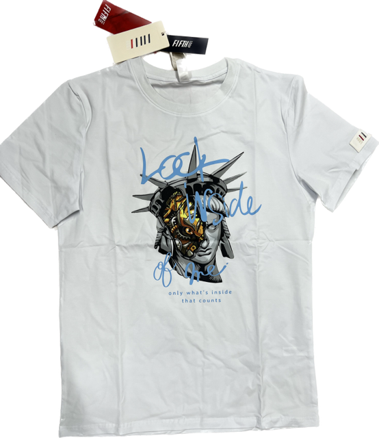 FIFTH LOOP LOOK INSIDE OF ME T-SHIRT WHITE FLT313