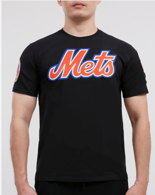 PRO STANDARD NEW YORK METS TACKLE TWILL SJ TEE (LNM136157) -BLK